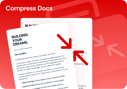 Two documents being compressed